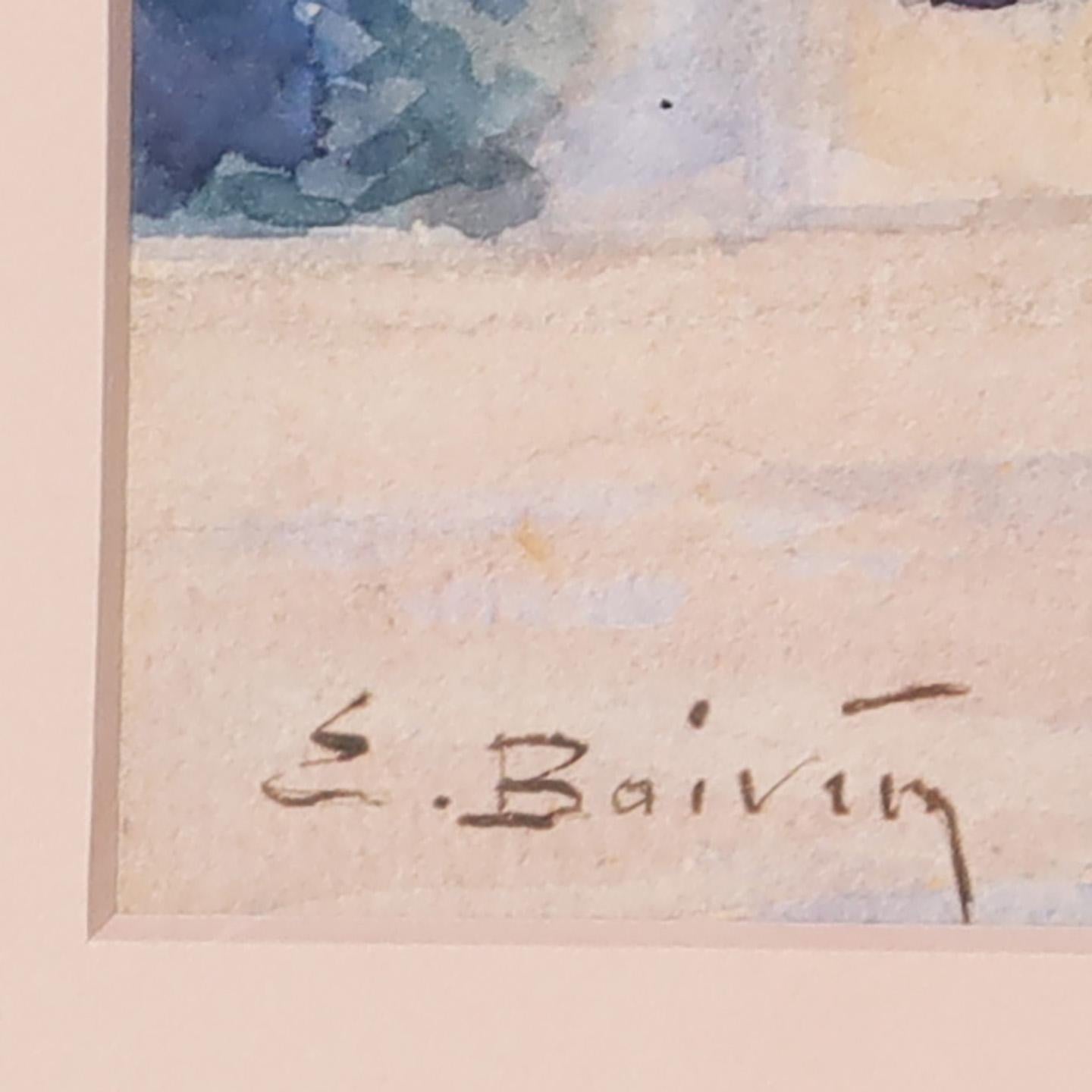 Antica coppia di acquerelli orientalisti di Emile Boivin in vendita 1