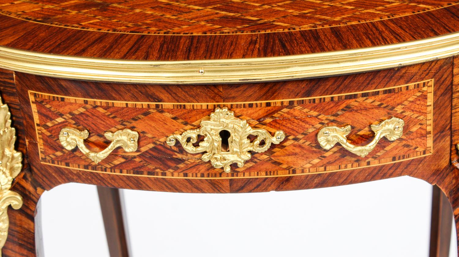 Antique Pair of Ormolu Mounted Parquetry Occasional Tables, 19th Century 5