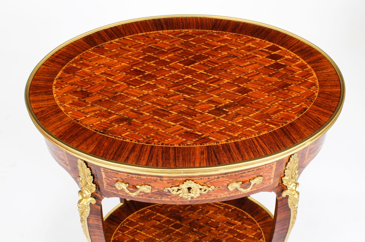 Antique Pair of Ormolu Mounted Parquetry Occasional Tables, 19th Century In Good Condition In London, GB