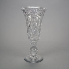 Antique Pair of Pairpoint Cut Glass Bubble Vases, Circa 1920