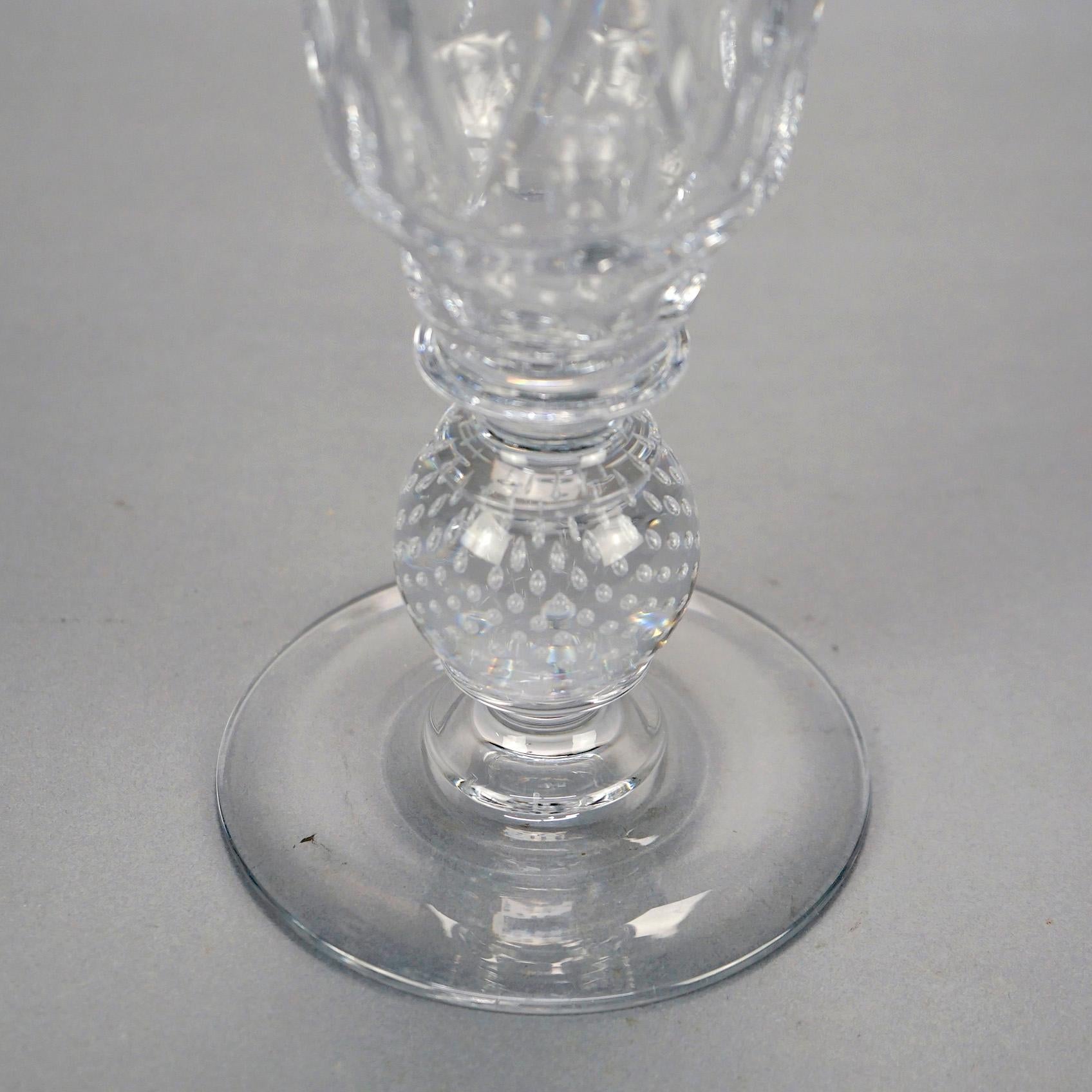 Antique Pair of Pairpoint Cut Glass Bubble Vases, Circa 1920 1