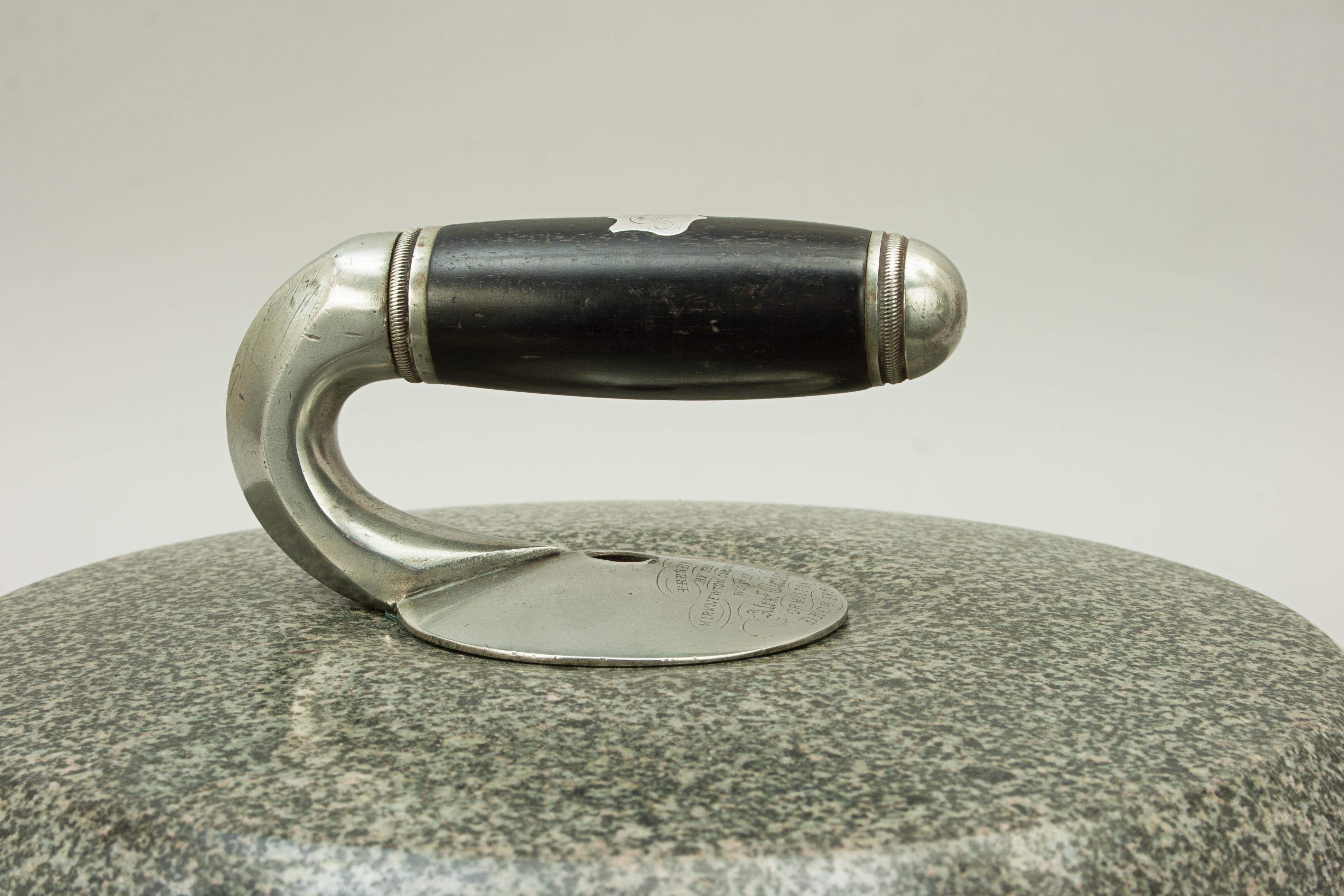 Granite Antique Pair of Presentation Curling Stones
