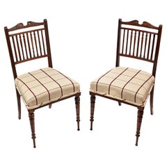 Antique Pair of Quality Mahogany Side Chairs