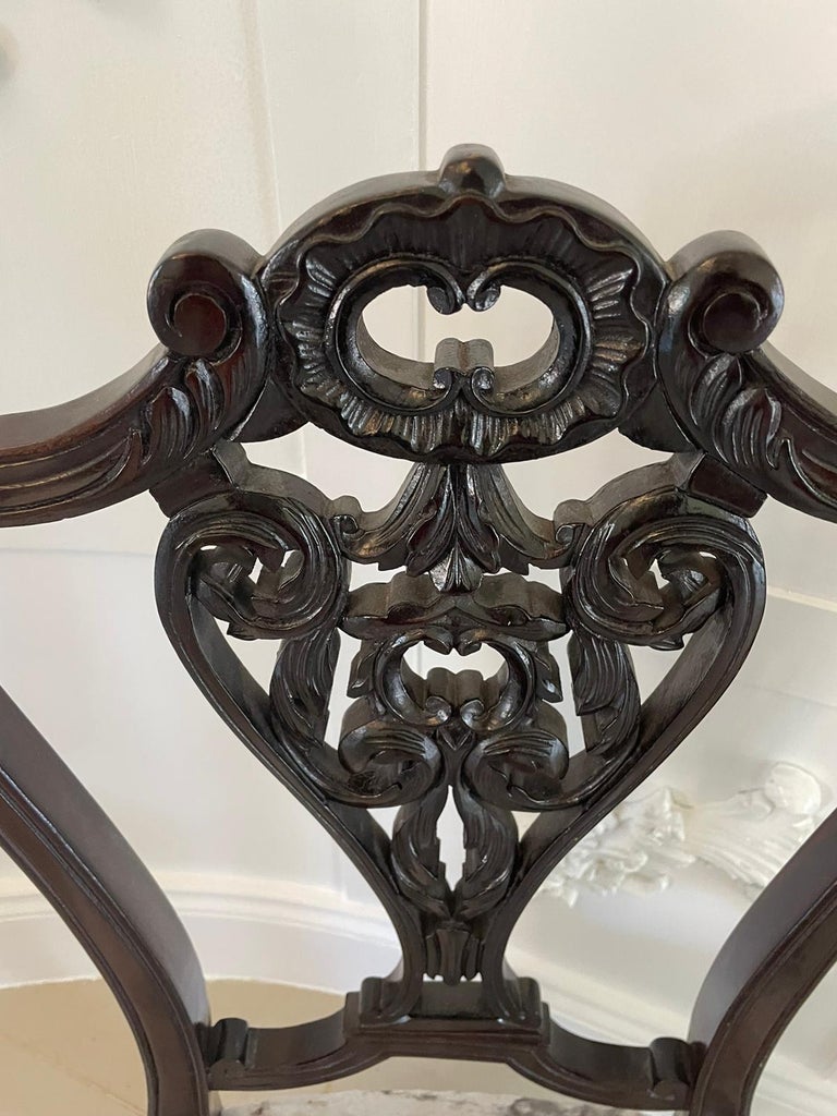 Antique Pair of Quality Victorian Ebonised Side Chairs For Sale at 1stDibs