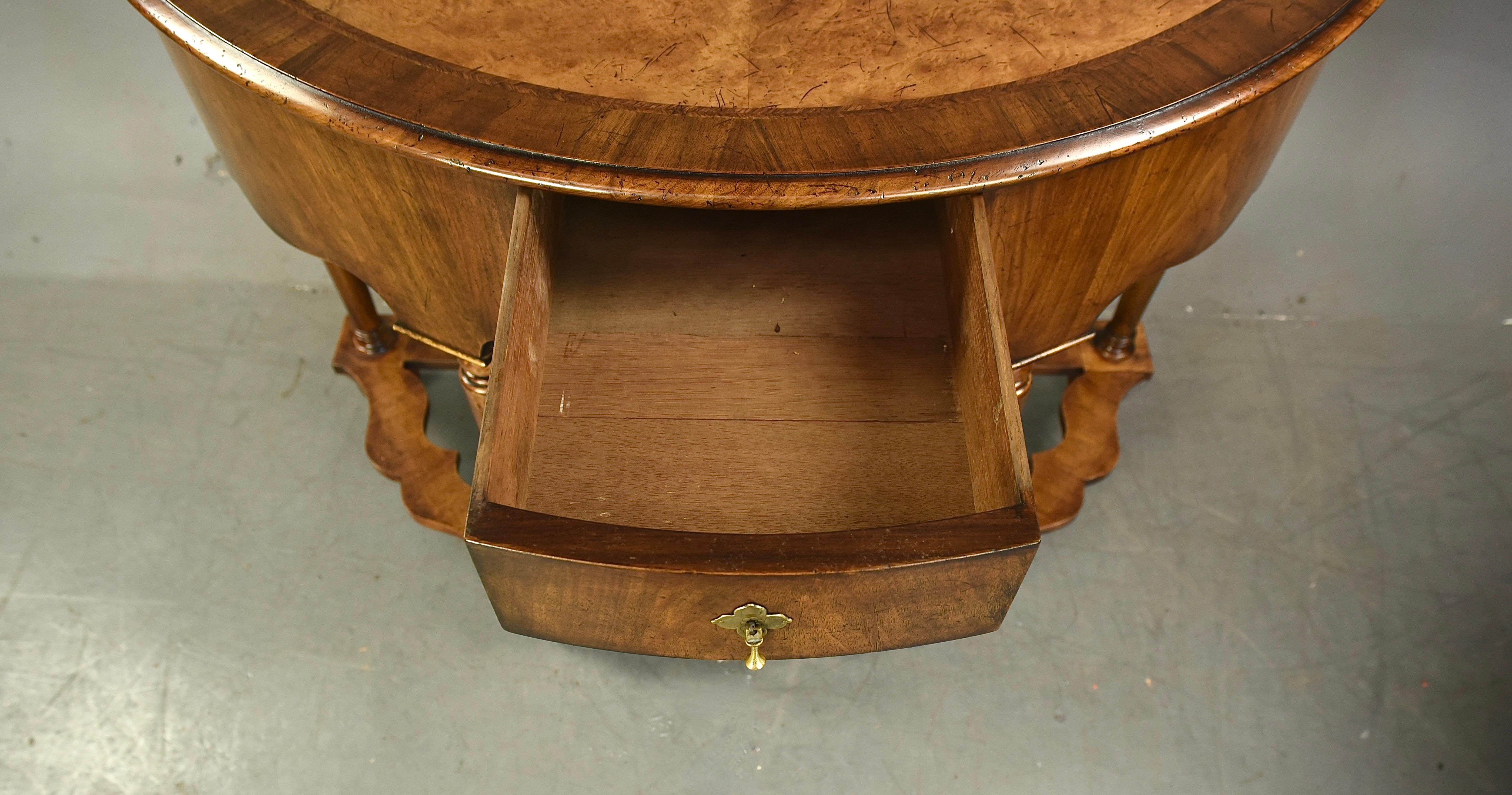 Antique pair of Queen Anne Demi lune console tables  1