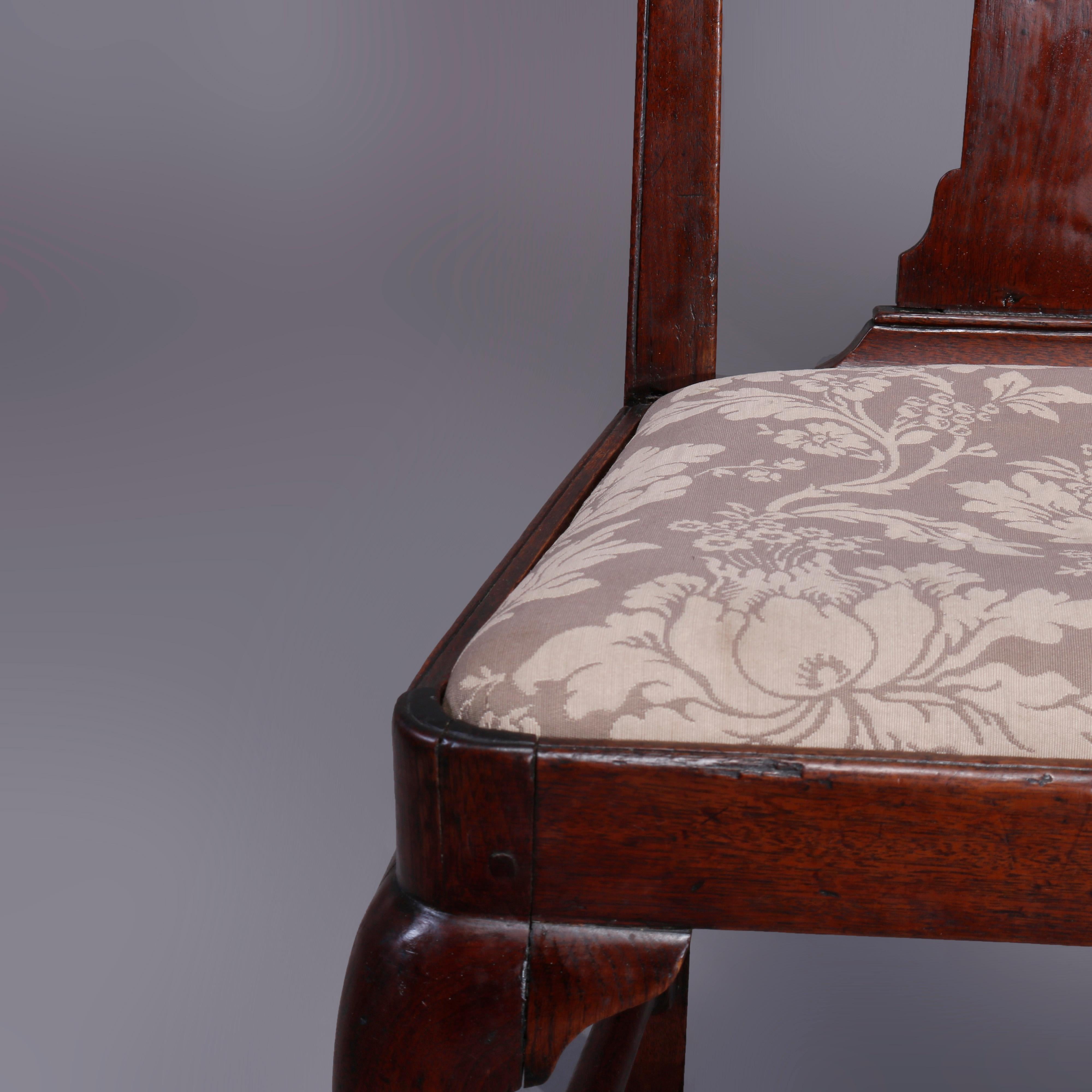 Ancienne paire de chaises d'appoint Queen Anne de Nouvelle-Angleterre en acajou sculpté, vers 1760 en vente 8