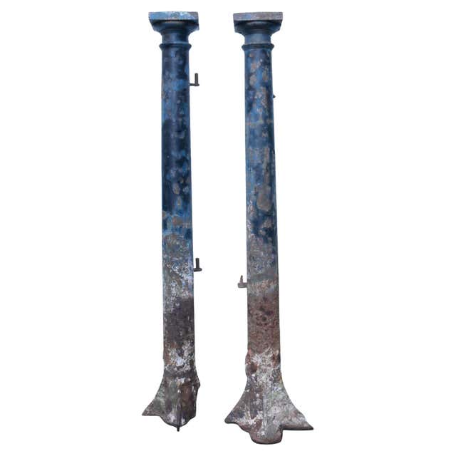 Old Gate Posts Antique Cast Iron Gate with Posts For Sale at 1stDibs