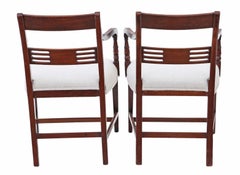 Antique Pair of Regency Elbow Carver Desk Chairs