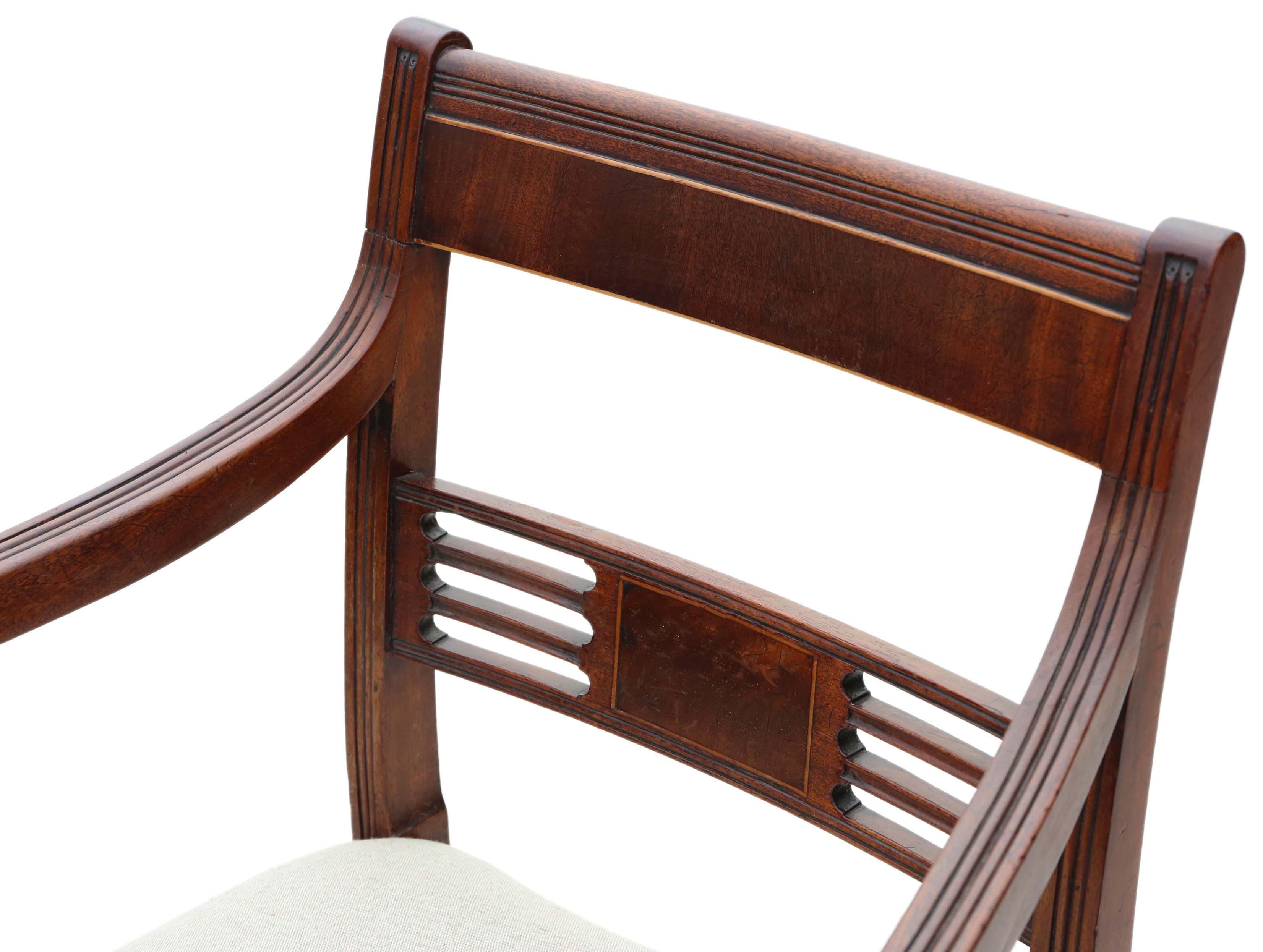 Antique Pair of Regency Elbow Carver Desk Chairs 1