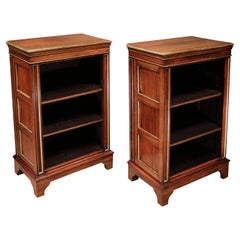 Antique pair of Regency period rosewood open bookcases Antique pair of Regency period rosewood open bookcases