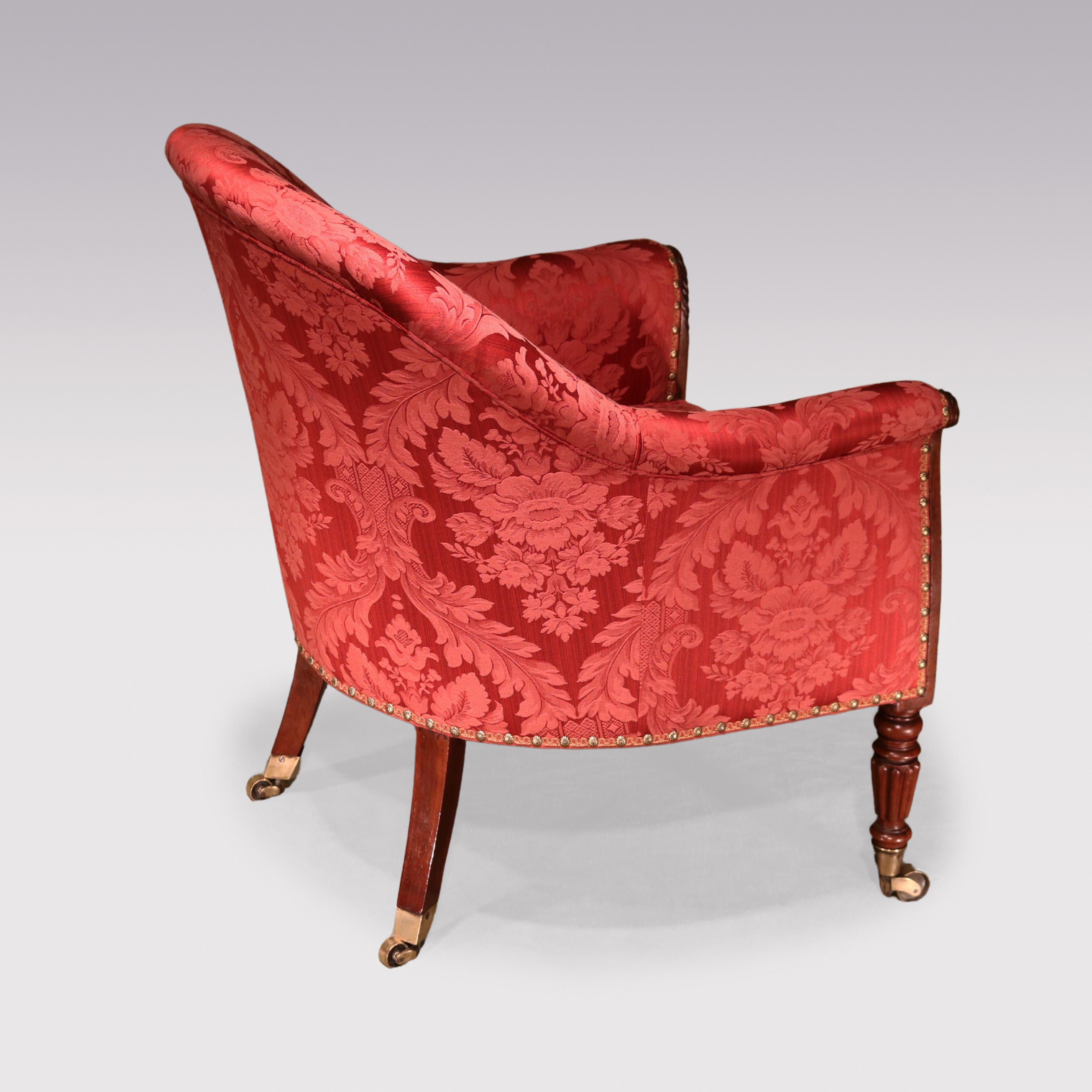 Antique pair of Regency period rosewood tub chairs In Good Condition For Sale In London, GB