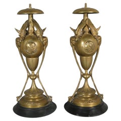 Antica coppia di cassette in bronzo in stile rinascimentale di Barbedienne - 1Y205