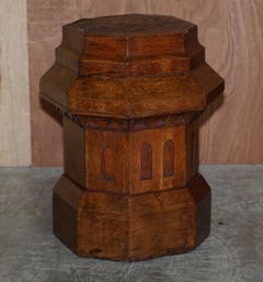 Antique Pair of Restored Pugin Gothic Style circa 1840 Plant / Display Stands