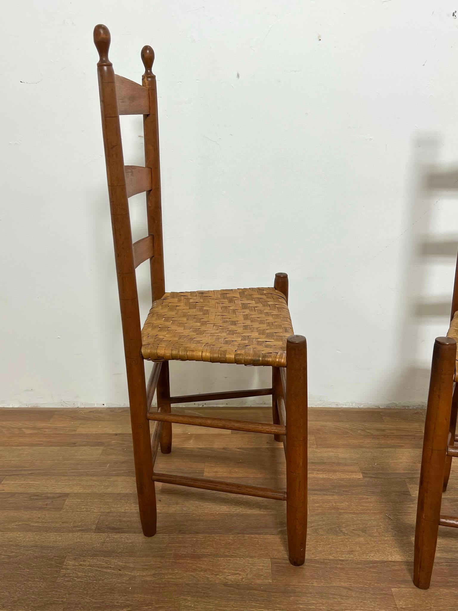 Antique Pair of Shaker Chairs from the Enfield Community, Circa Mid 1800s 2