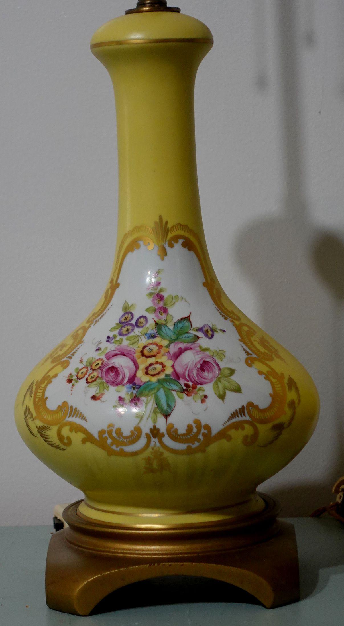 hand painted vintage lamps