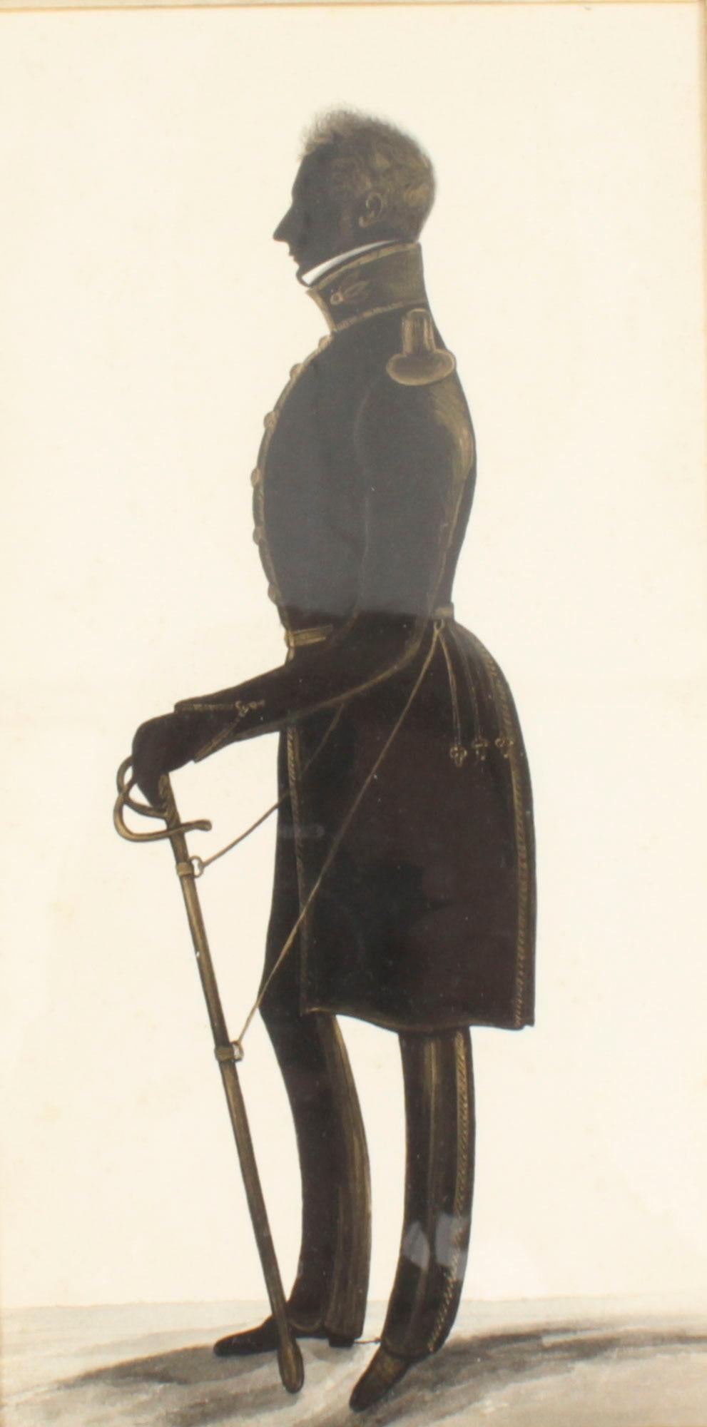 Anglais Paire de cadres anciens en érable moucheté pour portraits de Silhouette 19ème siècle en vente
