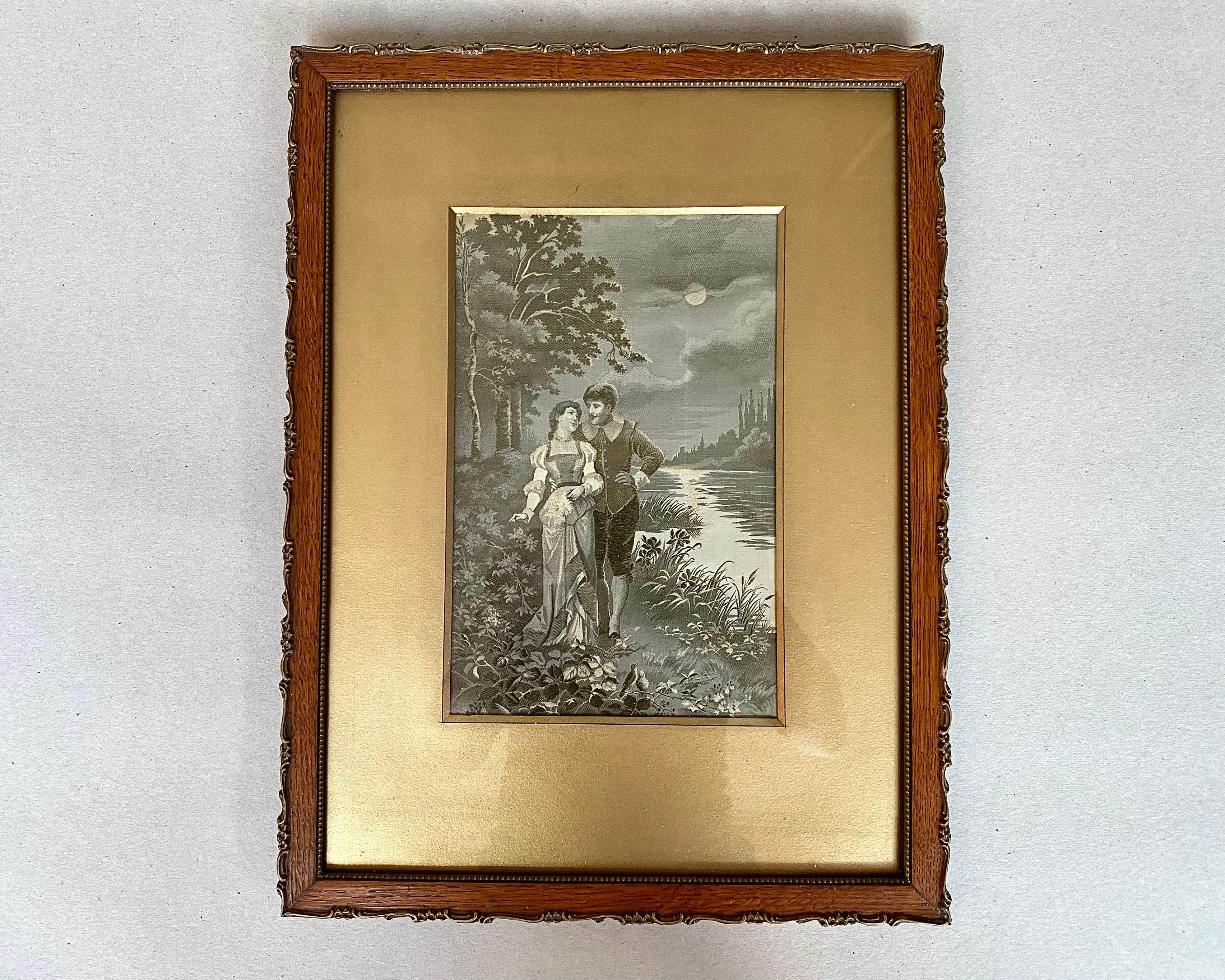 Romantic Antique Pair of Silk Tapestry Staron & Meyer Exquisite Rare late 19th, France For Sale