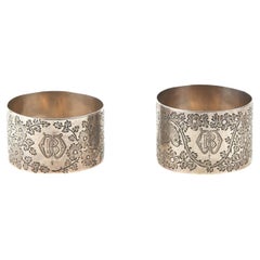 Antique Pair of Silver Napkin Rings