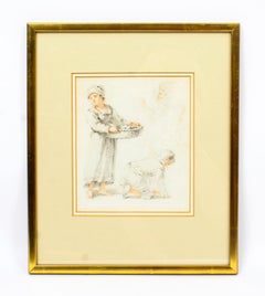 Antique Pair of Sketches by Thomas Barker of Bath, 18th Century