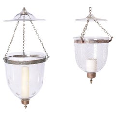Antique Pair of Smoke Bell Light Fixtures, Priced Individually