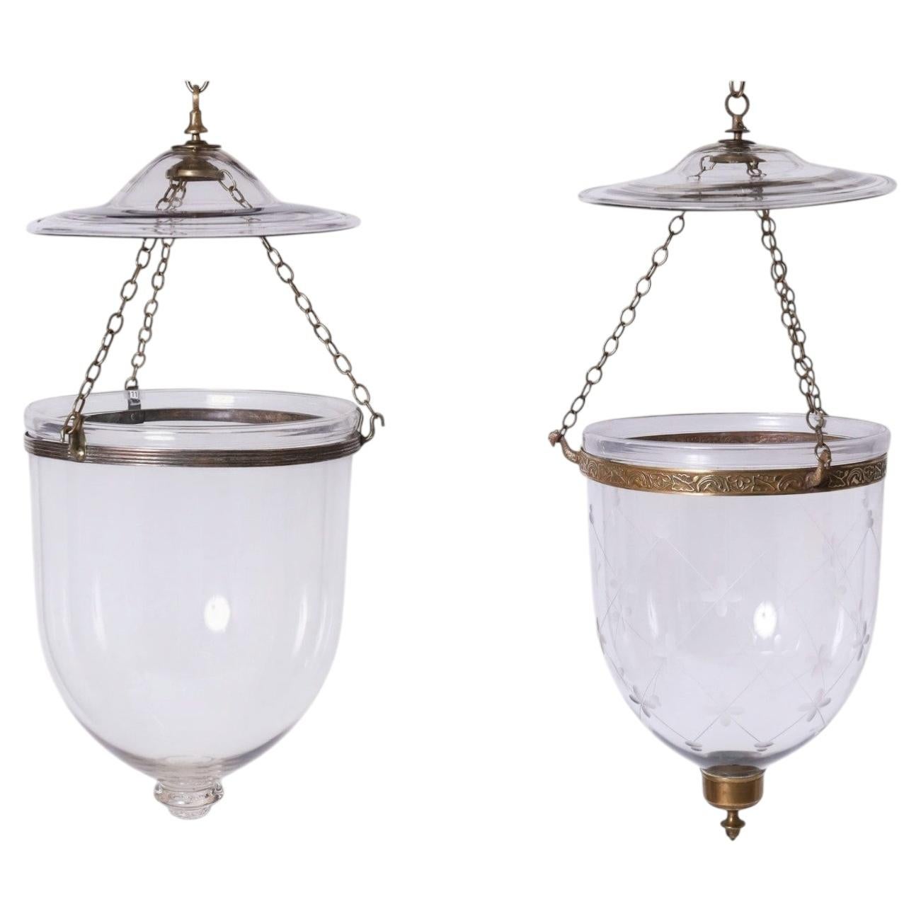 Antique Pair of Smoke Bell Light Fixtures, Priced Individually