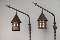 Antique Pair of Spanish Revival Torchieres Lights