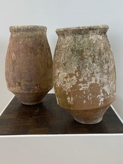 Antique Pair of Spanish Urns, Containers with Multi Colored Patina