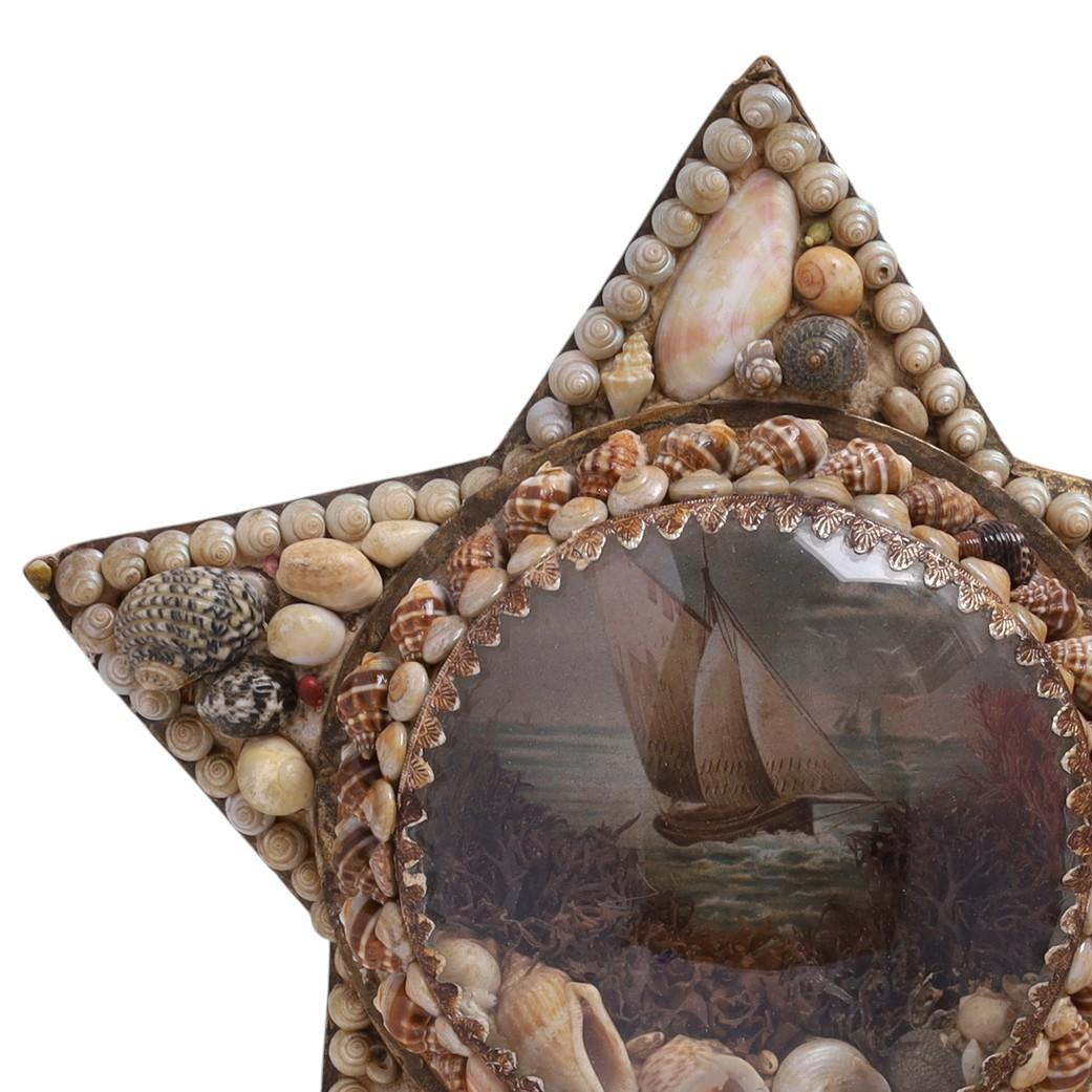 Shell Antique Pair of Star Form Sailors Valentines
