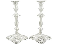 Antique Pair of Sterling Silver Candlesticks