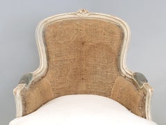 Antique Pair of Swedish Gustavian Bergère Chairs in Old Paint Unrestored c1900