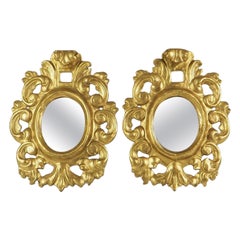 Antique Pair of Venetian Giltwood Wall Mirrors
