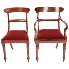 Antique Pair of Victorian Mahogany Desk Chairs, 19th Century