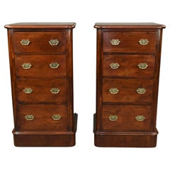 Antique Pair of Victorian Mahogany Nite Stands Bedside Chests of Drawers