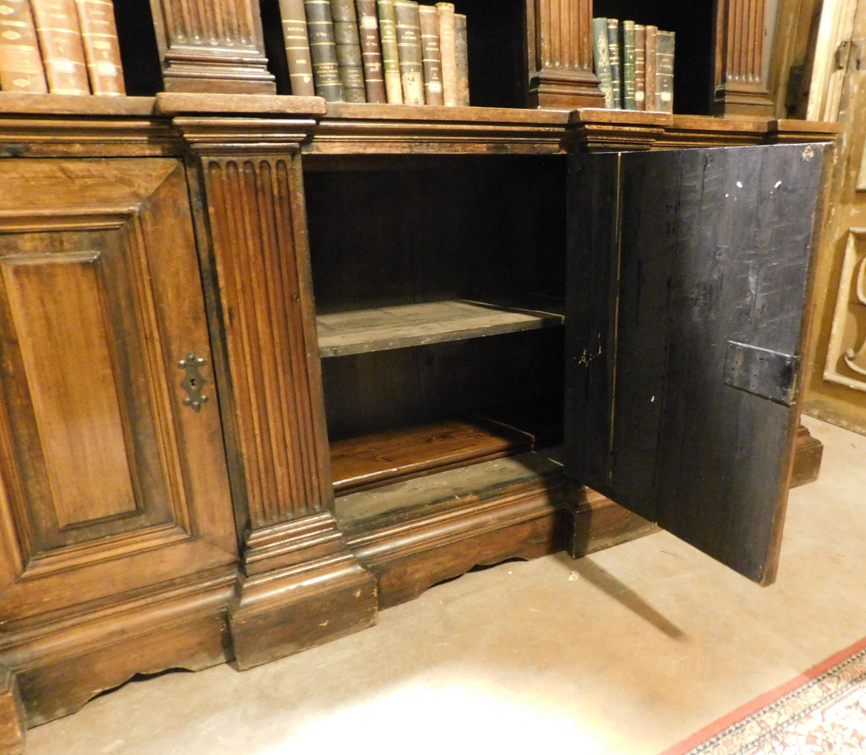 Antique Walnut Bookcases, 19th Century Italy 3