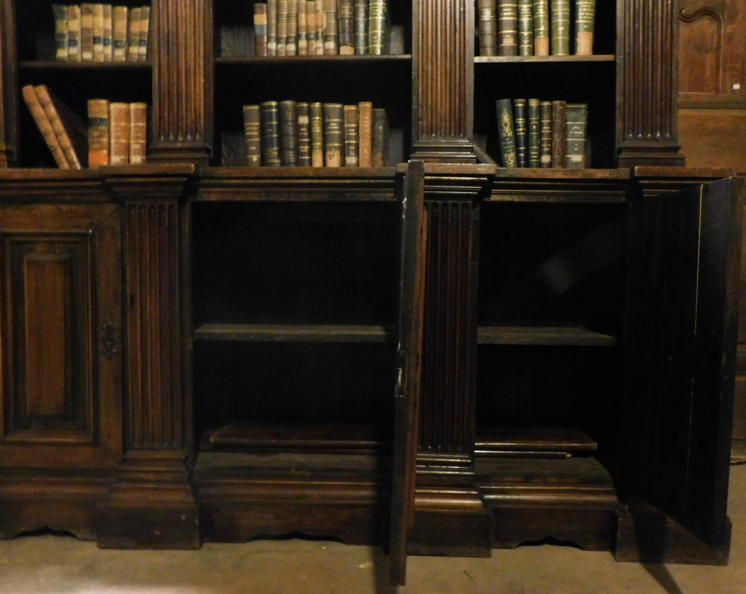 Antique Walnut Bookcases, 19th Century Italy 4