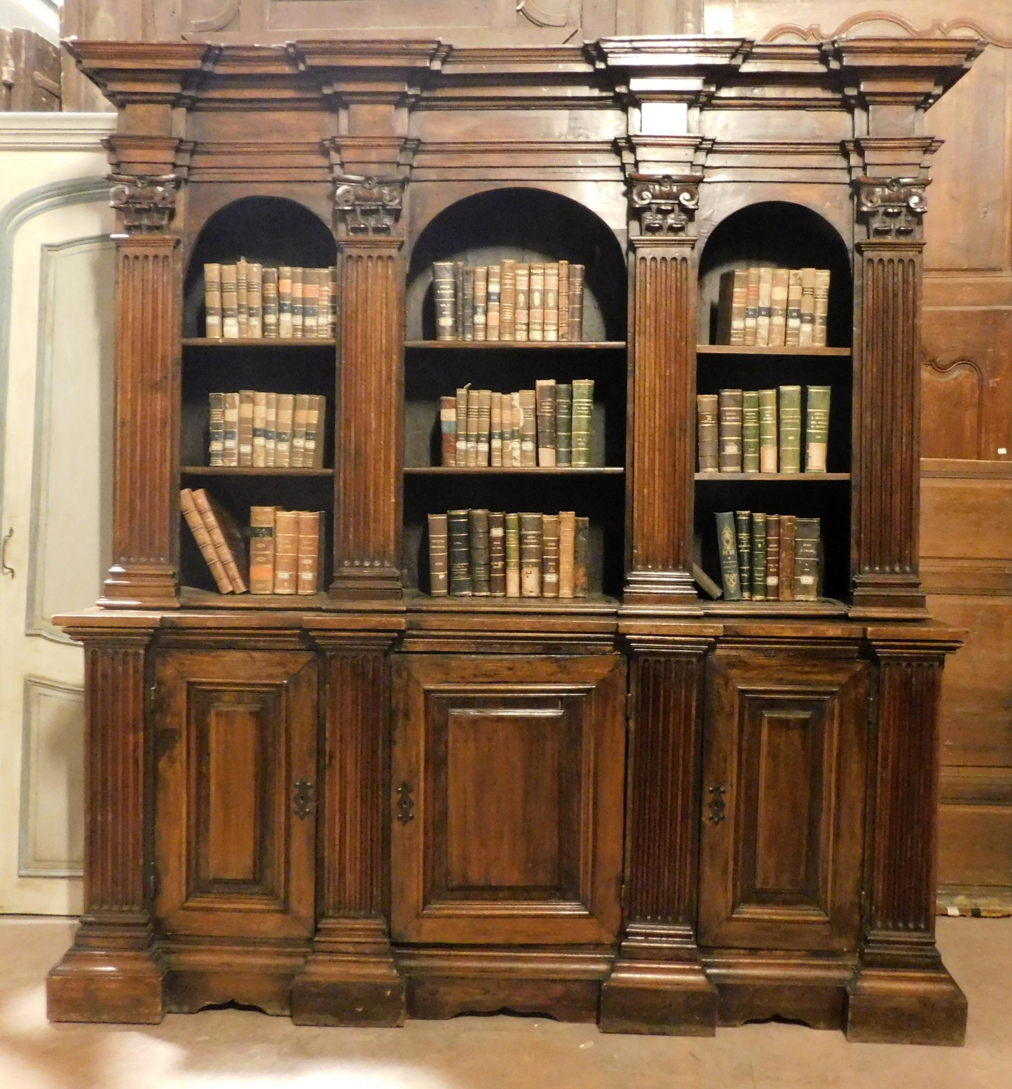 antique walnut bookcases