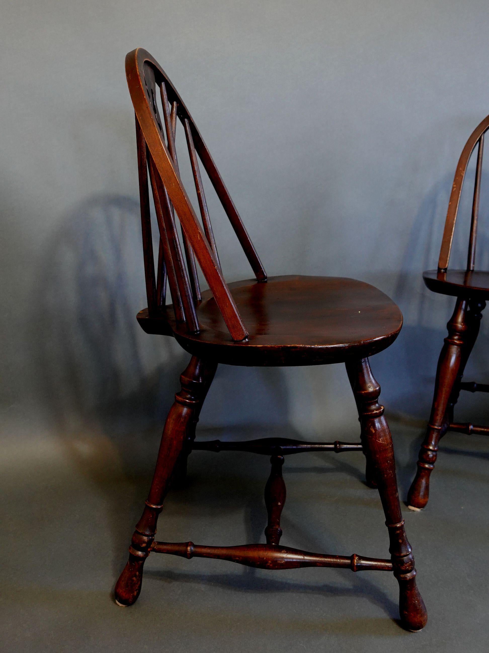 antique brace back windsor chair