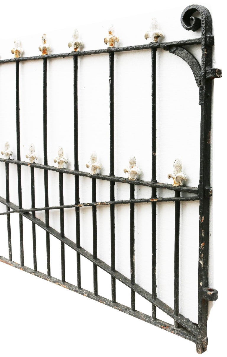 Antique Pair of Wrought Iron Pedestrian Gates For Sale at 1stdibs