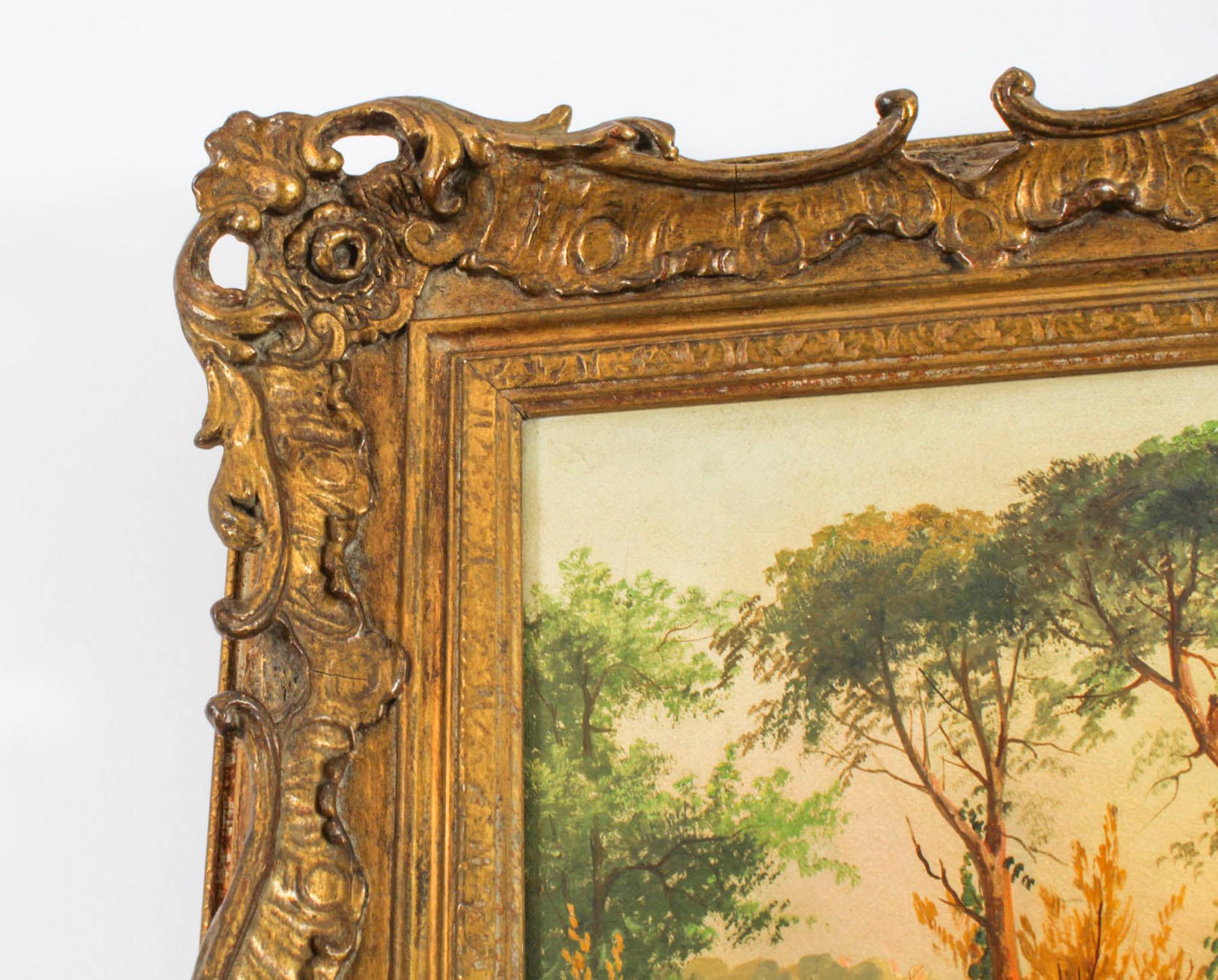 Paire de peintures vénitiennes sur toile anciennes de James Salt 19ème siècle 12