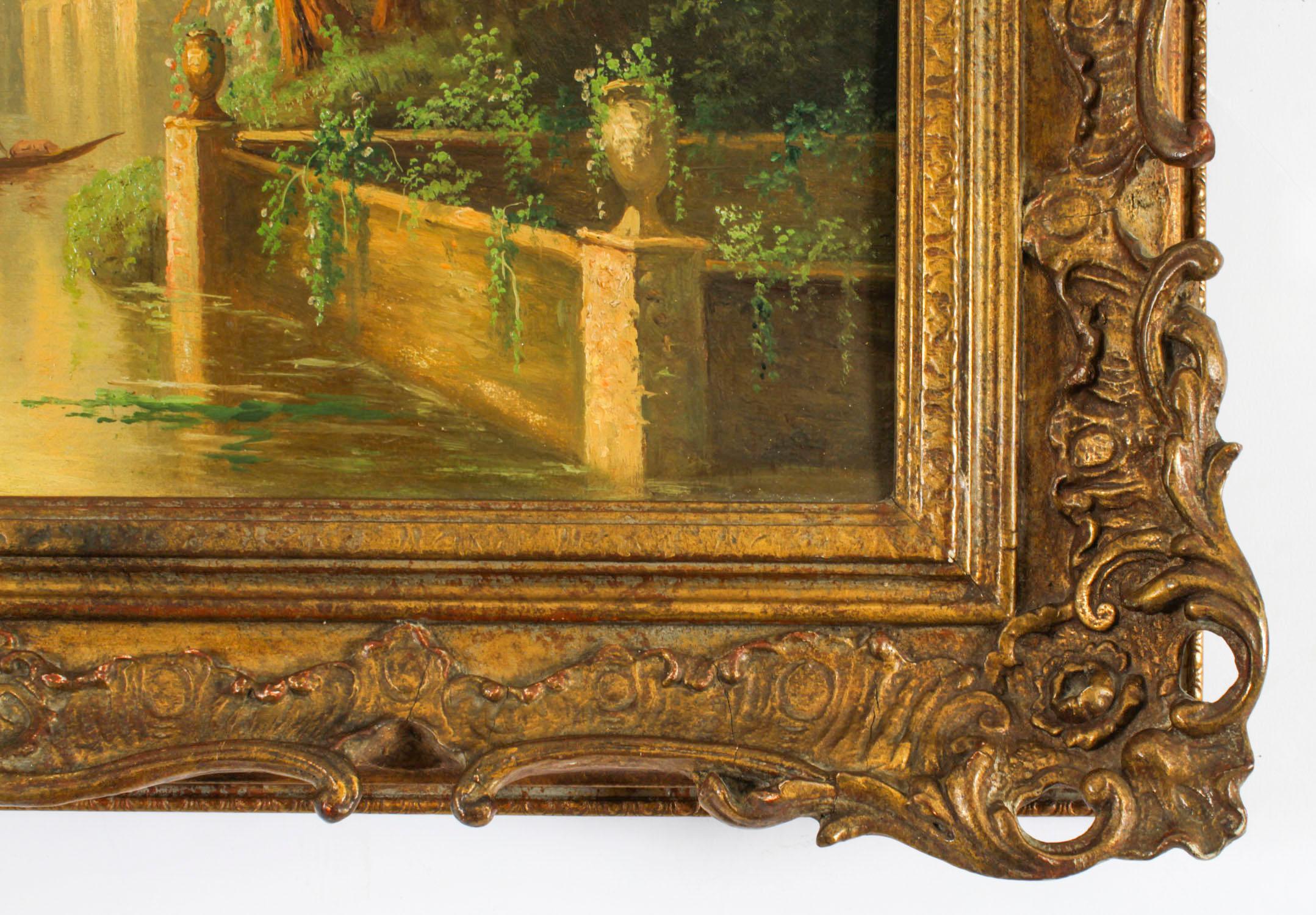 Toile Paire de peintures vénitiennes sur toile anciennes de James Salt 19ème siècle