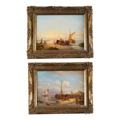 Antikes Ölgemälde-Paar von Pieter Cornelis Dommersen 1904 & 1910