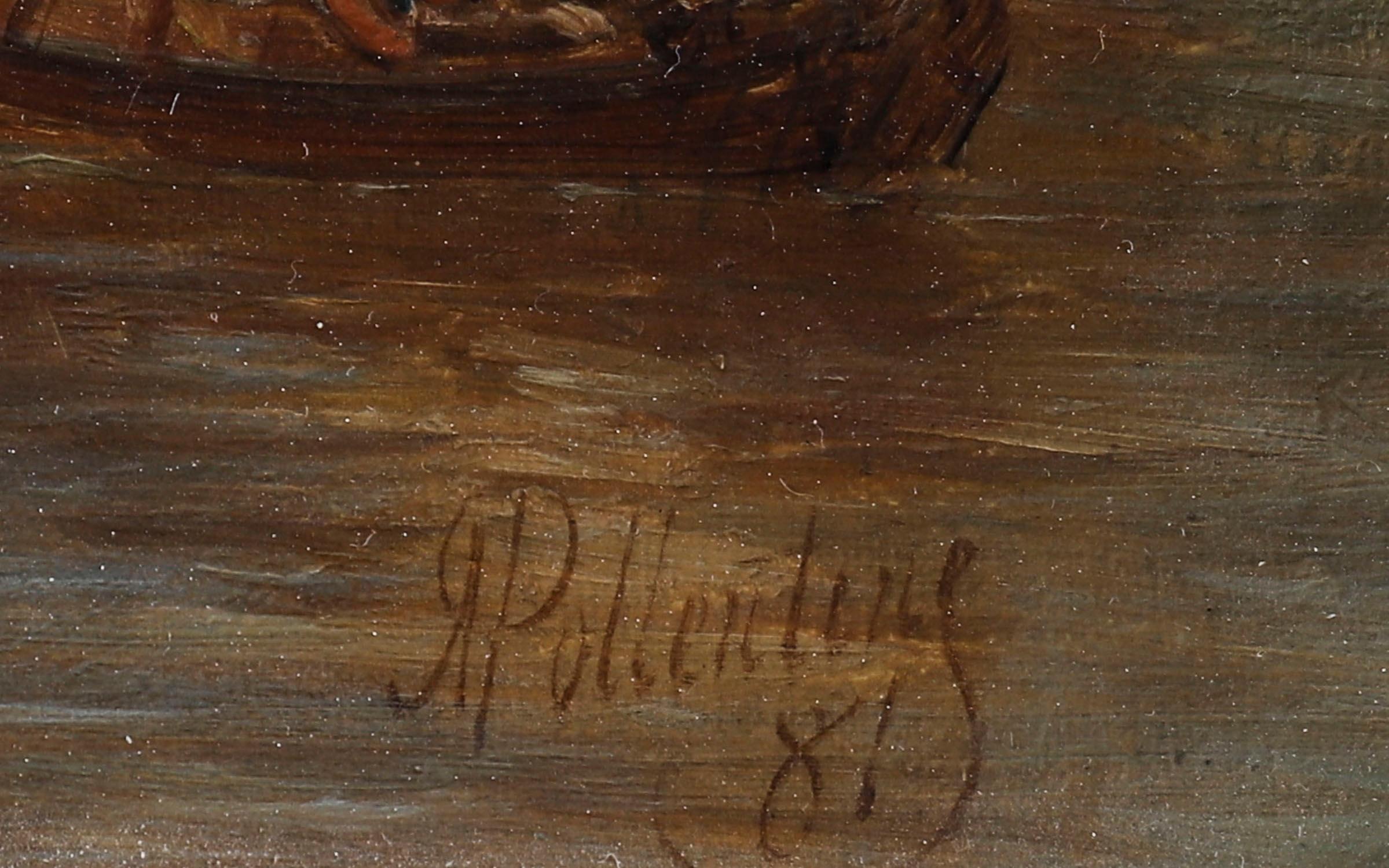 Antique Pair Oil Paintings Doges Palace & Dogana Venice 19th Century For Sale 7