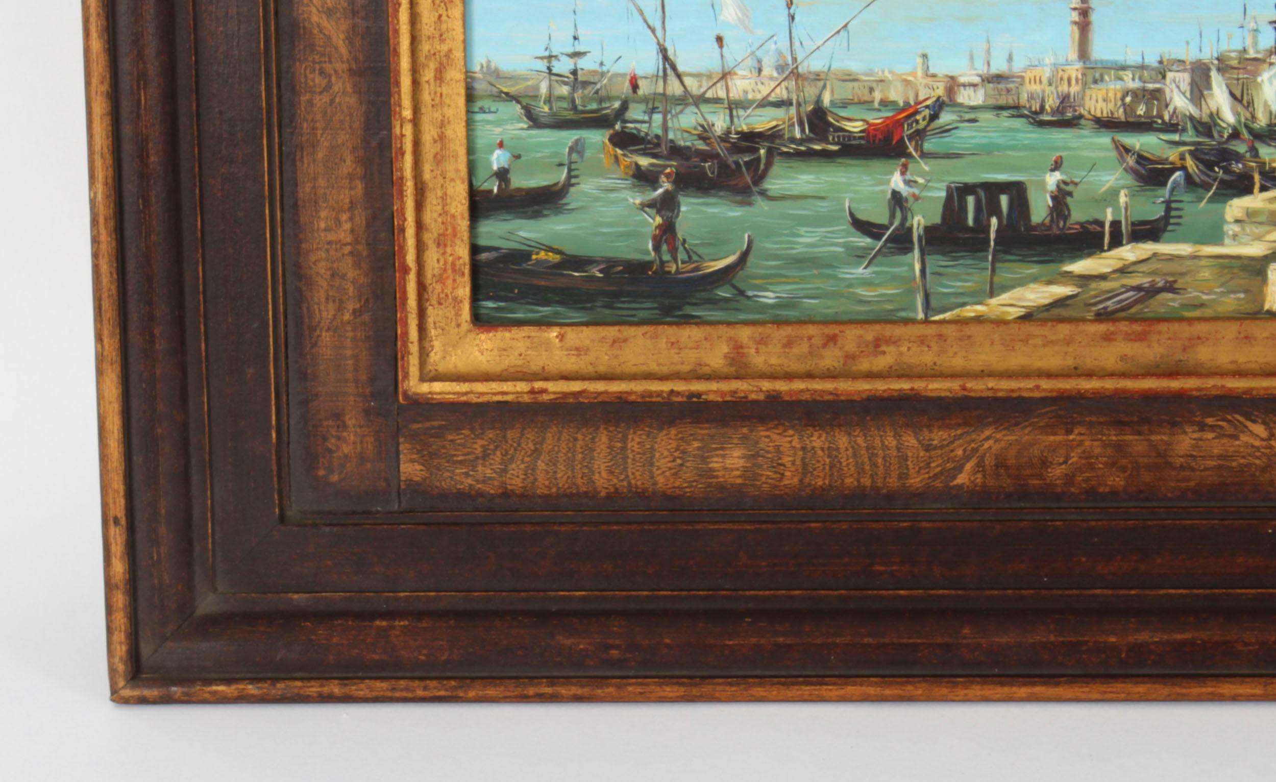 Antique Pair Oil Paintings of Venice Continental School 19th C 2