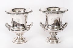Antique Pair Old Sheffield George III Wine Coolers 18th Century