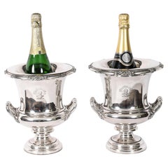 Antique Pair Old Sheffield George III Wine Coolers 18th Century