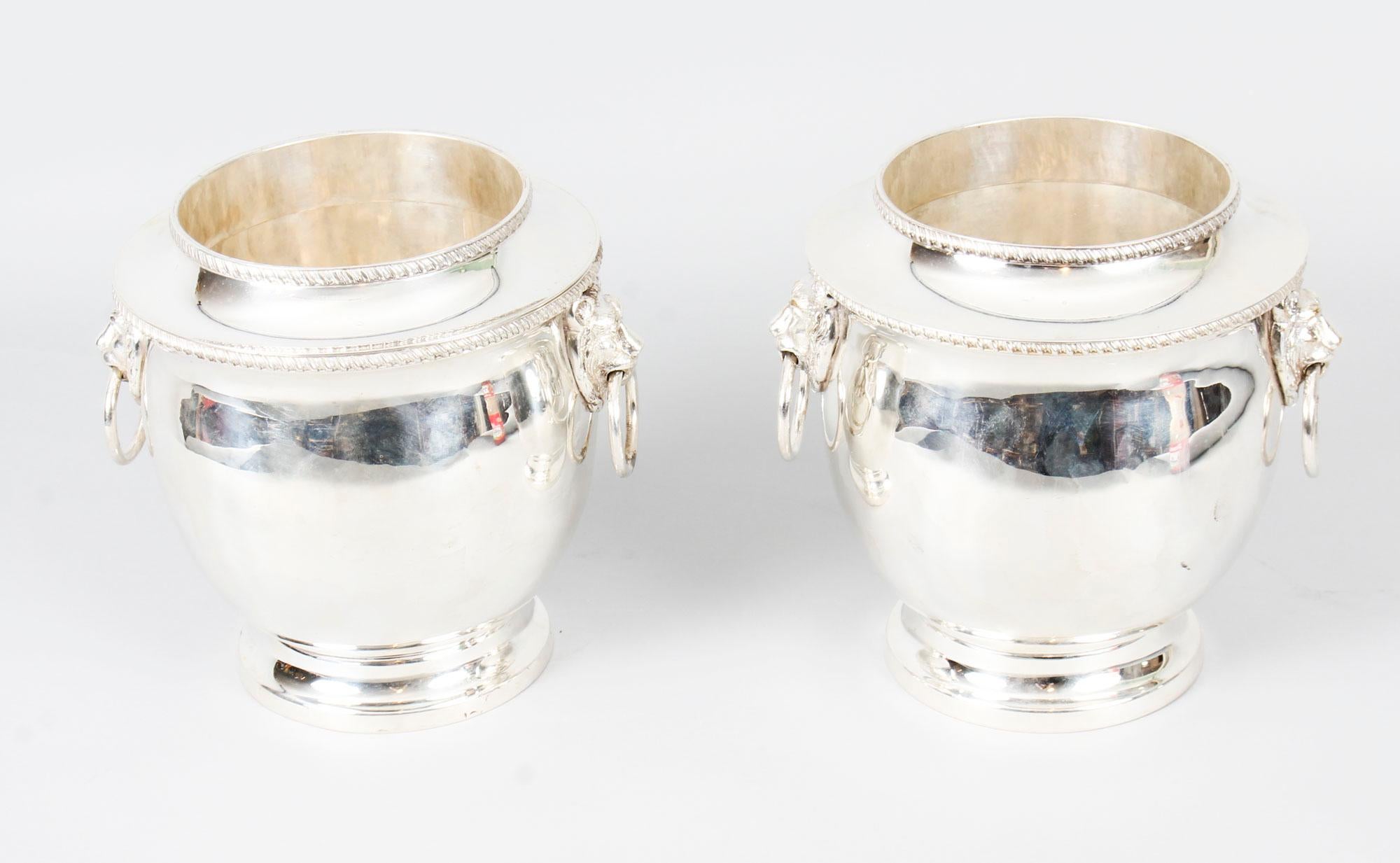 Antique Pair of Old Sheffield Regency Wine Coolers, 19th Century 6