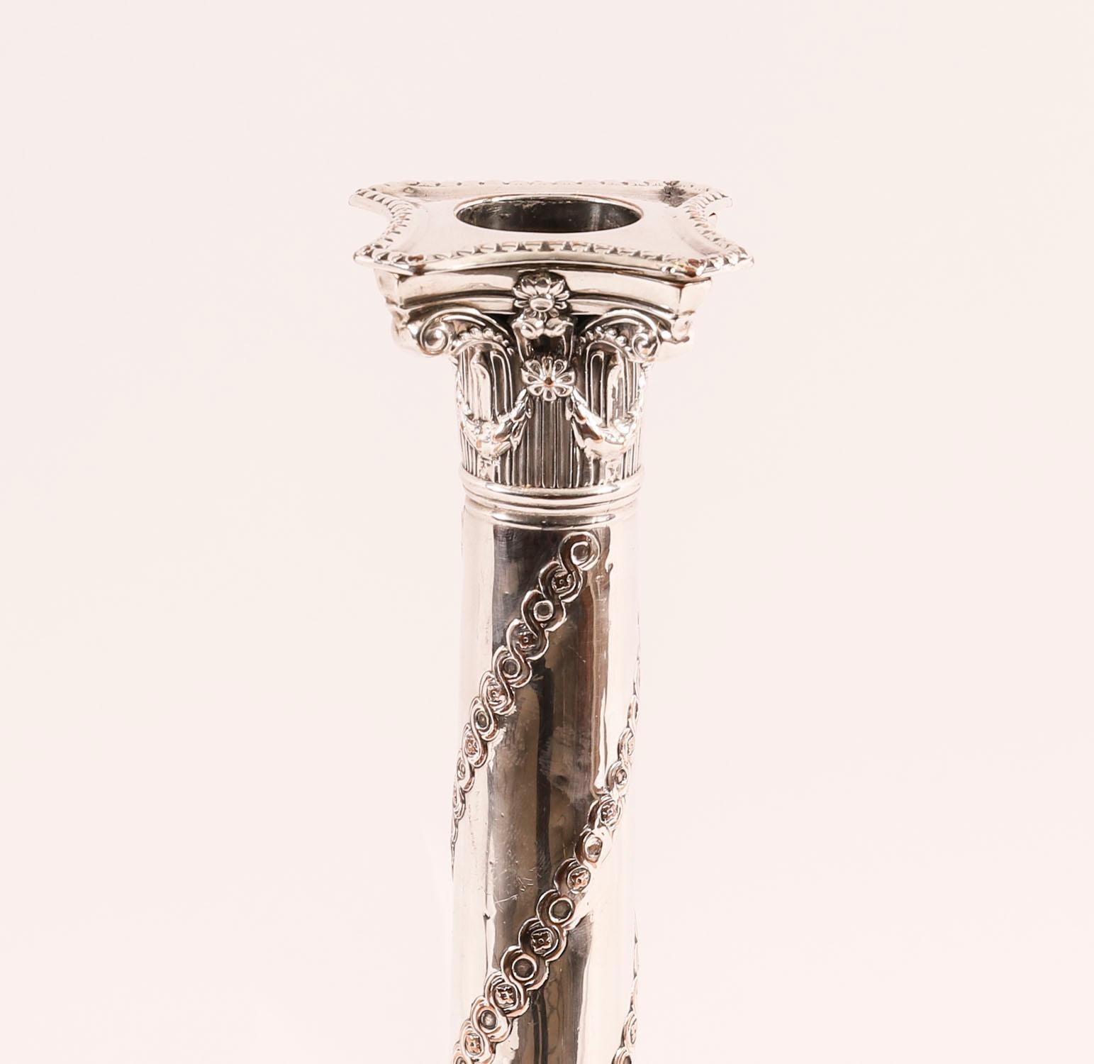 Antique Pair Old Sheffield Silver Plated Candlesticks 18th Century For Sale 2