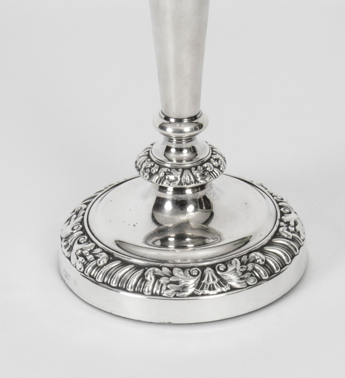 Antique Pair of Old Sheffield Silver Plated Candlesticks, Circa 1820 19th C  at 1stDibs