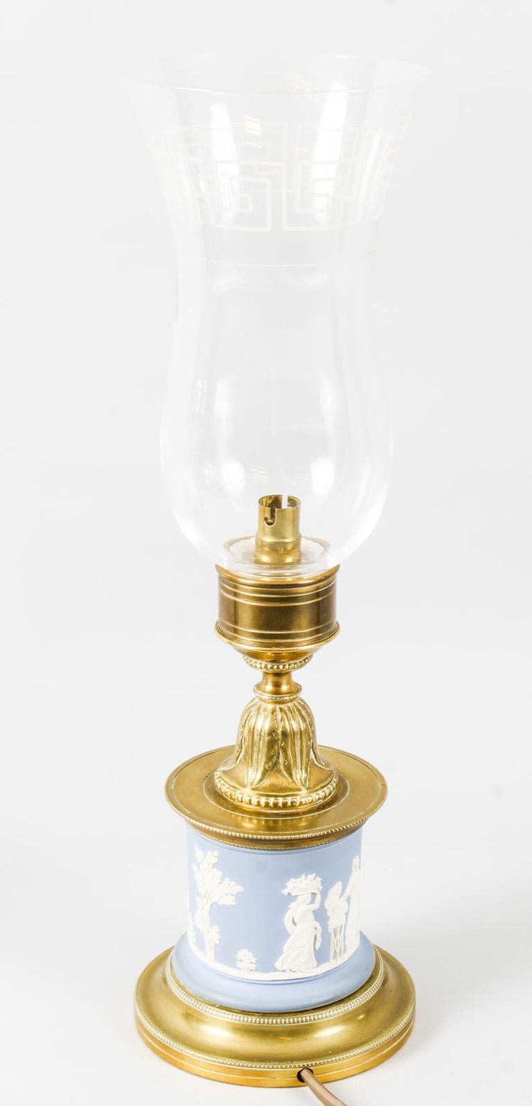 Antique Pair of Ormolu and Jasperware Table Lamps, 19th Century 4