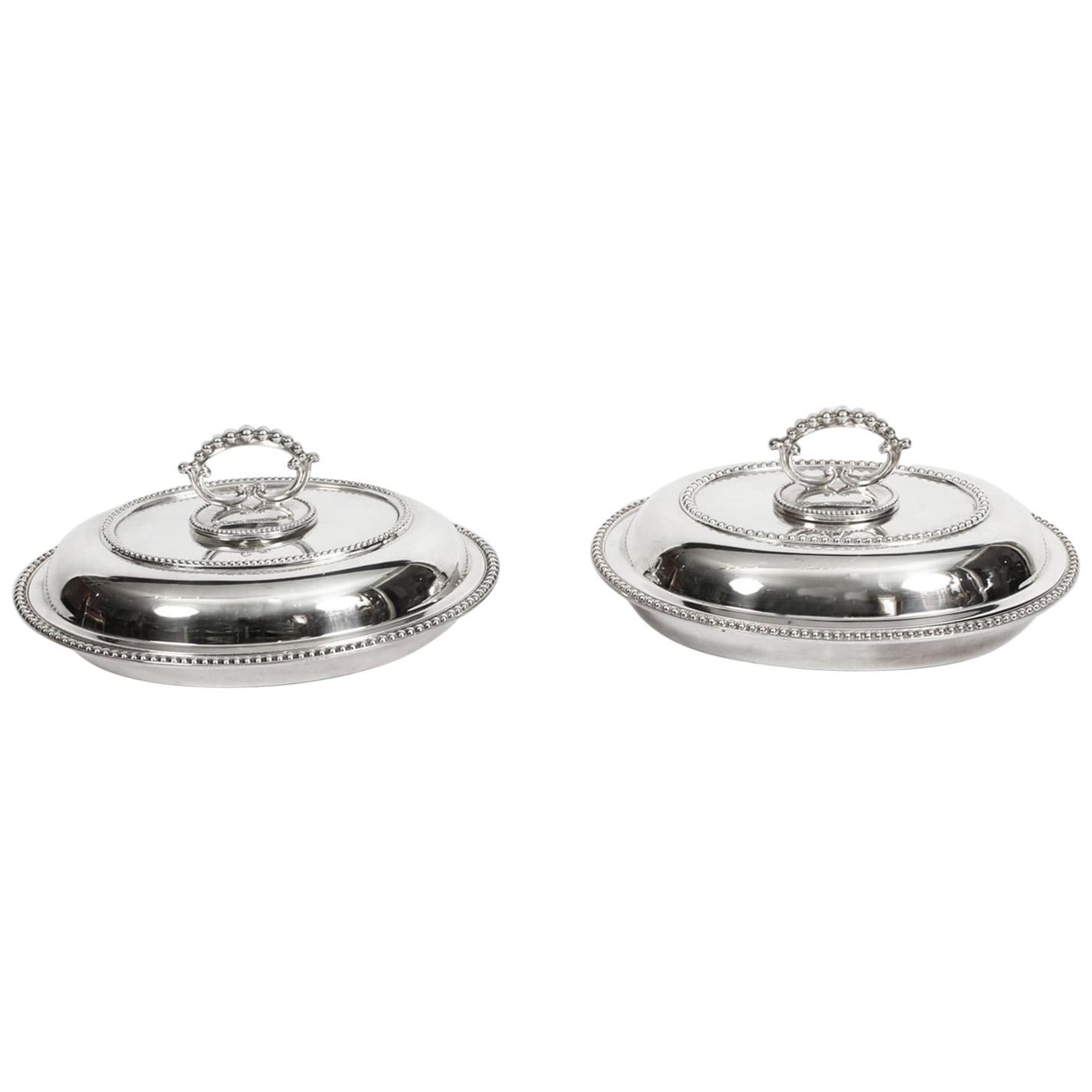 Antique Old Sheffield Plate Oval Beef Venison Tureen and Domed Cover